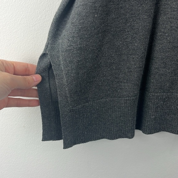 Eileen Fisher Grey 3/4 Sleeve Tunic Sweater Top Womens Size MP Minimalist Career - Picture 6 of 8